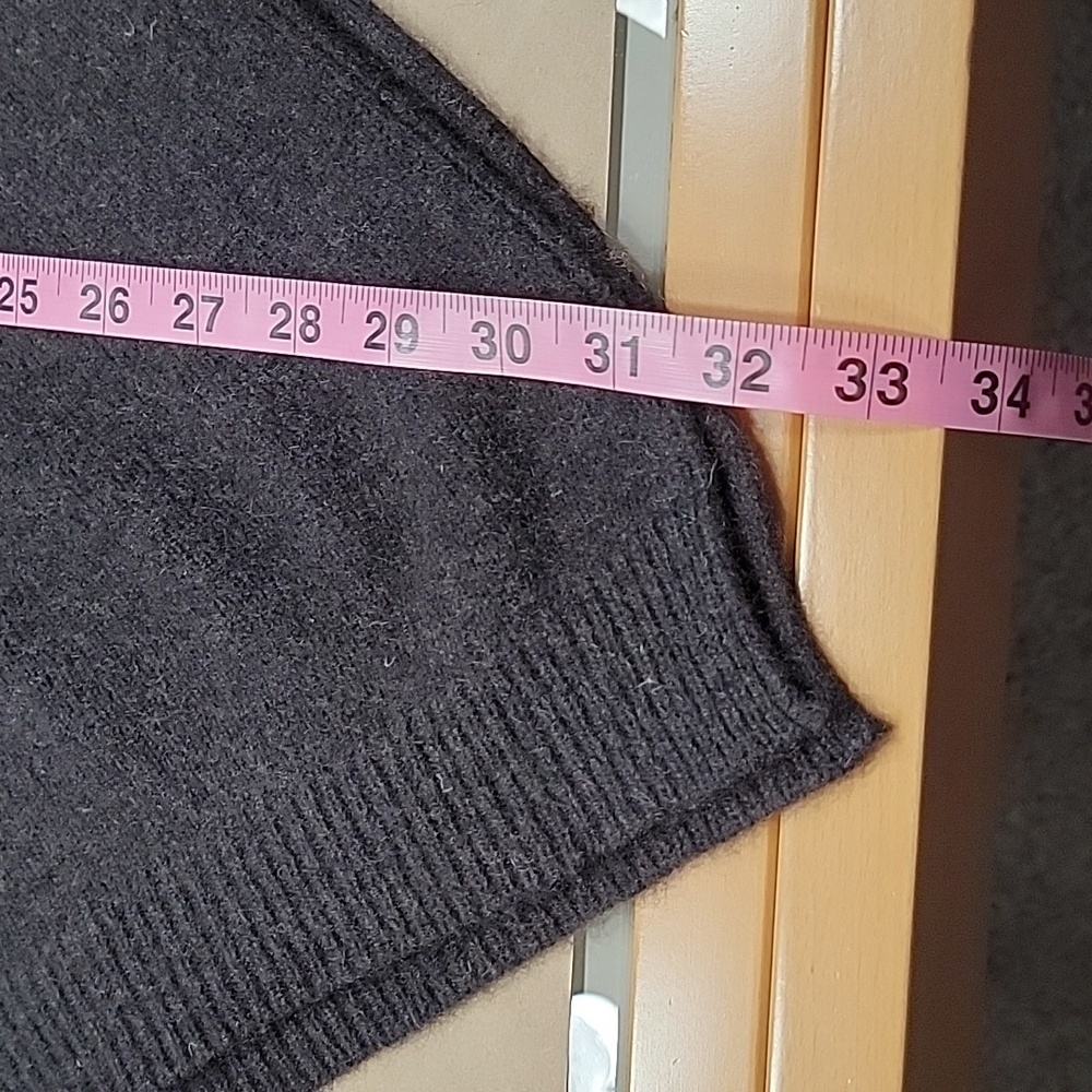 Inhabit Size S Yak Merino Wool Gray Asymmetric Sweater Poncho Cozy Quiet Luxury - Picture 10 of 11